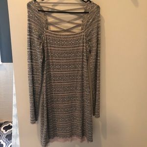 Pink & grey free people dress